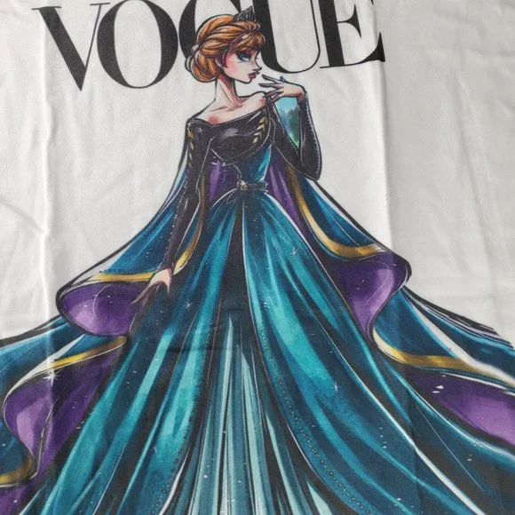 Anna Frozen Blouse Top Princess Queen Short Sleeve Knit Graphic Tee Shirt
